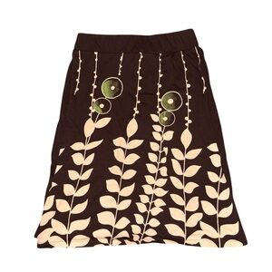 Luna Claire Brown Midi Skirt
